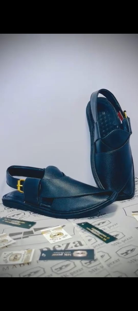Black Smart zalmi hand made chappal